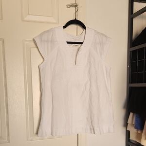 Roller Rabbit White Cotton Embroidered Top XL